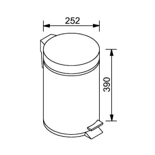 Ведро для мусора Aquanet 187084 12 л хром
